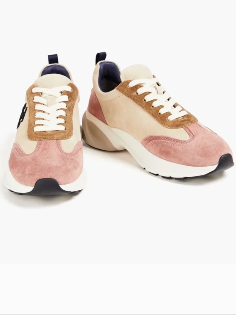 Tory Burch Good Luck Trainer New Cream/Navy/Pink Moon (Size 10)
